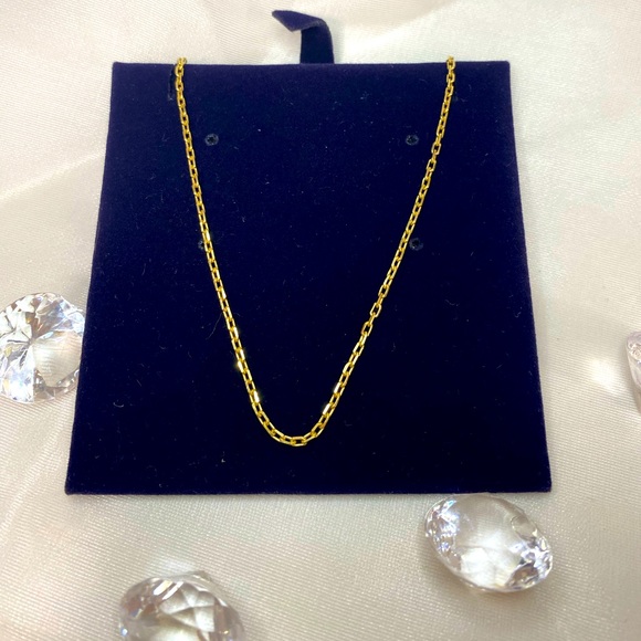 14K YELLOW GOLD small paperclip link chain REAL GOLD 18” - Picture 4 of 13